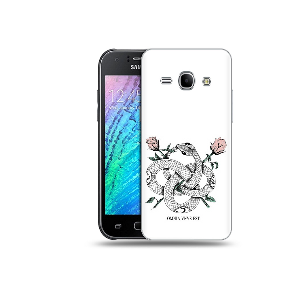 

Чехол MyPads Tocco для Samsung Galaxy J1 нарисованная змея абстракция (PT12095.602.502), Прозрачный, Tocco