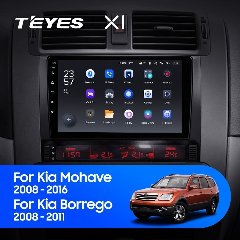 Штатная магнитола Teyes X1 4G 232 Kia Mohave 2008-2016 2640000₽