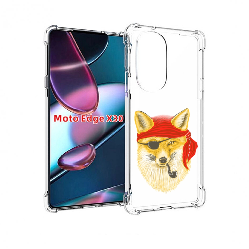 

Чехол MyPads лиса-пират для Motorola Moto Edge X30, Прозрачный, Tocco