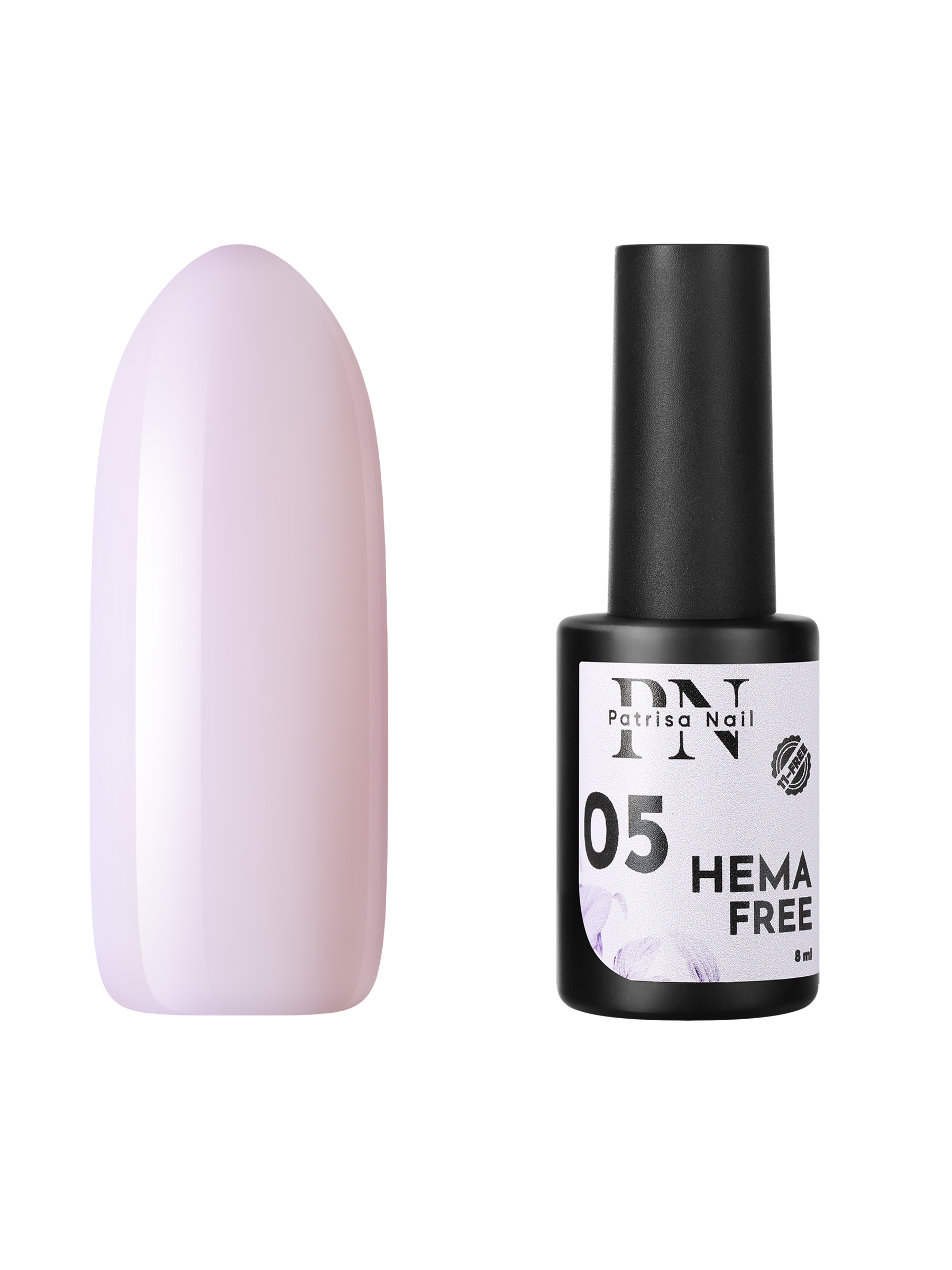 

Гель-лак для ногтей Patrisa nail Hema FREE №05, 8 мл, Сиреневый
