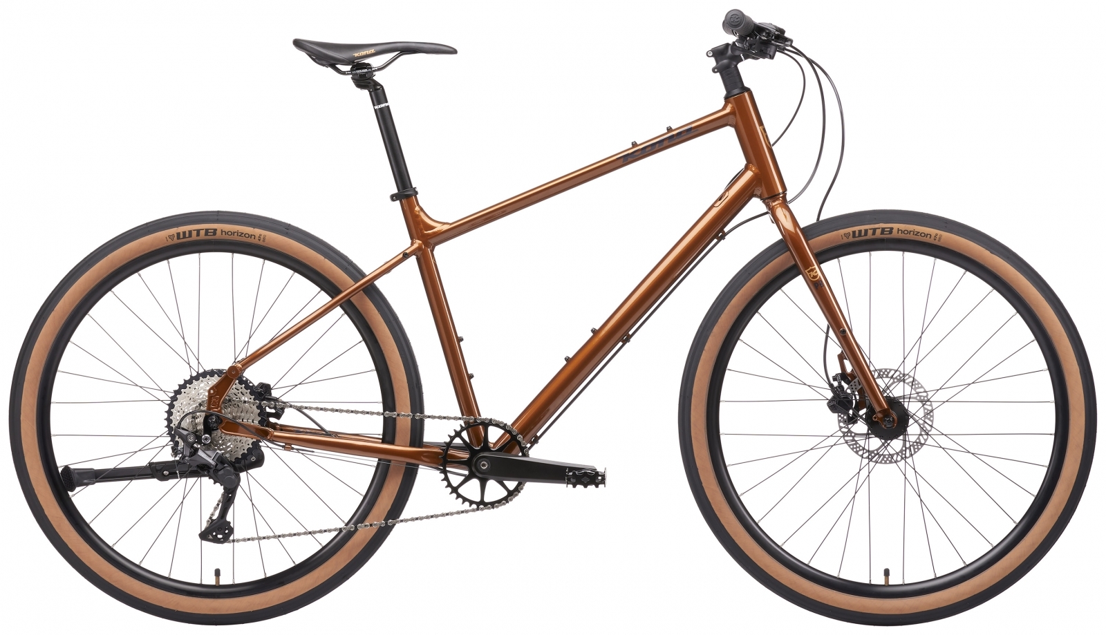 фото Городской велосипед kona 2021 dew plus 27.5x47 10sp md. коричневый
