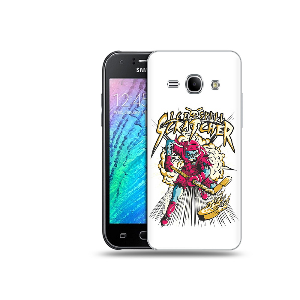 

Чехол MyPads Tocco для Samsung Galaxy J1 нарисованный скелет хоккеист (PT12095.602.514), Прозрачный, Tocco