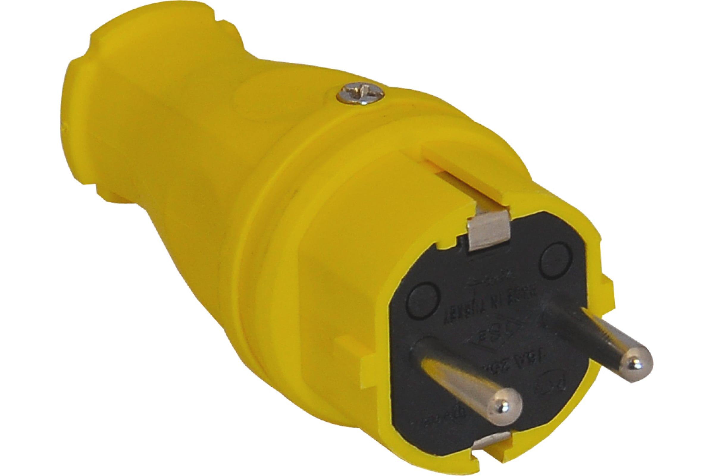 TP Electric Вилка силовая каучук прямая желтый 16A, 240В, IP44 3101-301-0700