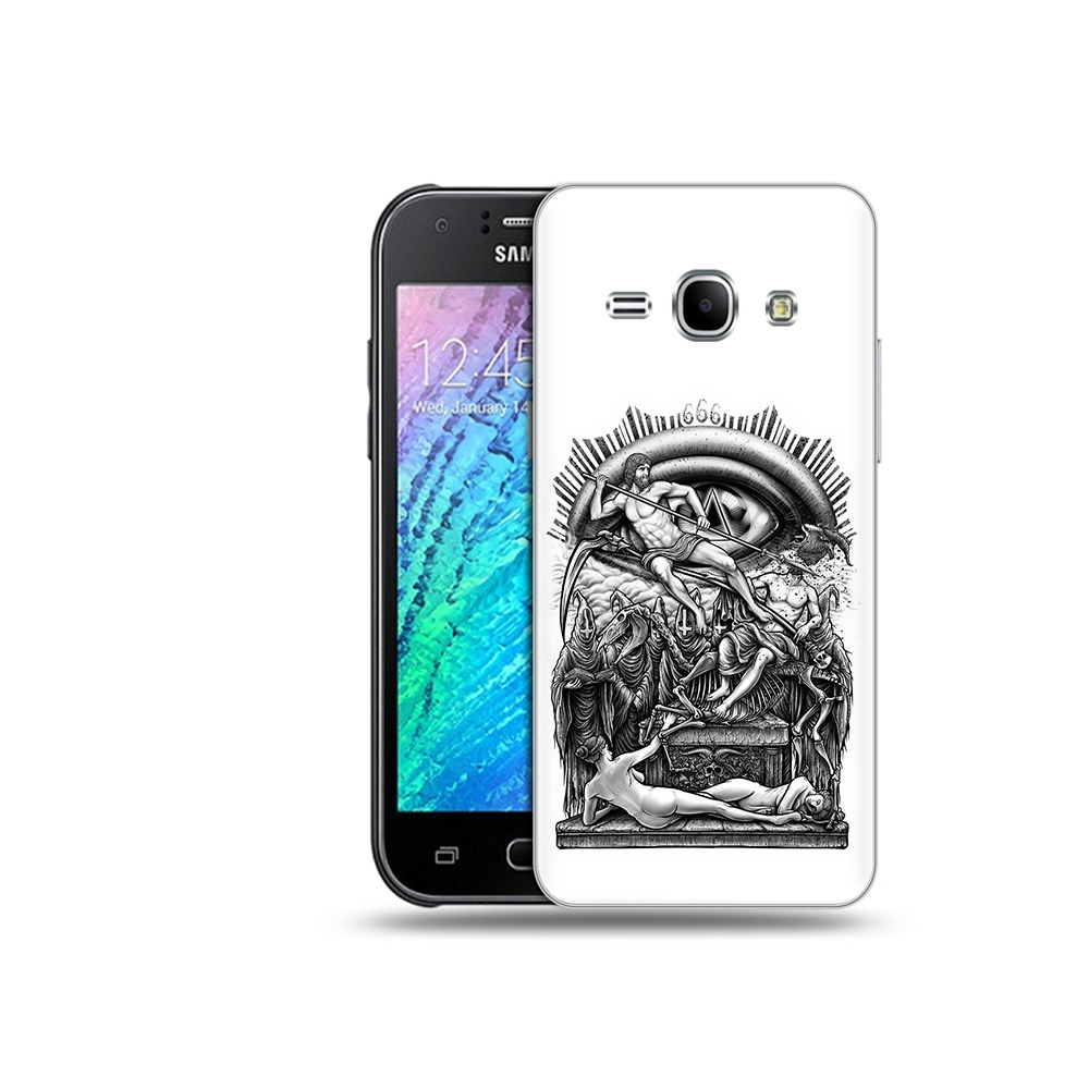 

Чехол MyPads Tocco для Samsung Galaxy J1 оракул черно белый (PT12095.602.528), Прозрачный, Tocco