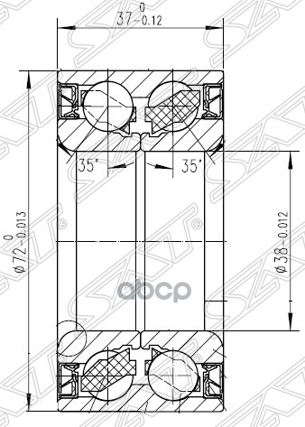 

Подшипник Перед Ступицы Hyundai I20/Solaris/Kia Rio 2014- (Комплект) Sat арт. ST517200U000