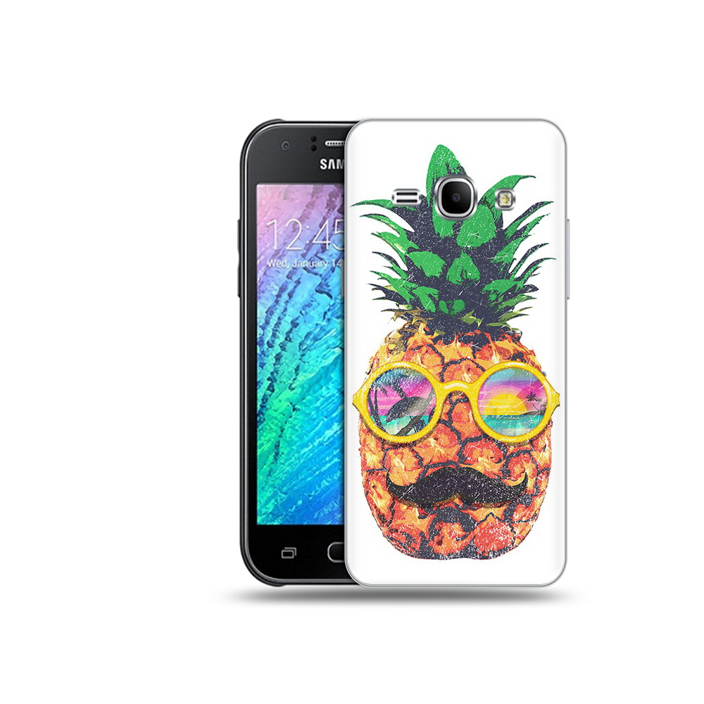 

Чехол MyPads Tocco для Samsung Galaxy J1 прикольный ананас с лицом (PT12095.602.556), Прозрачный, Tocco