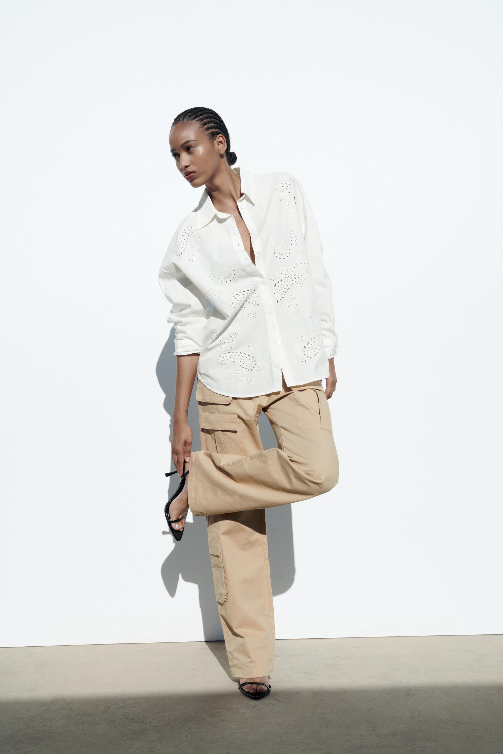 

Рубашка женская ZARA 01821027 белая XS (доставка из-за рубежа), Белый, 01821027