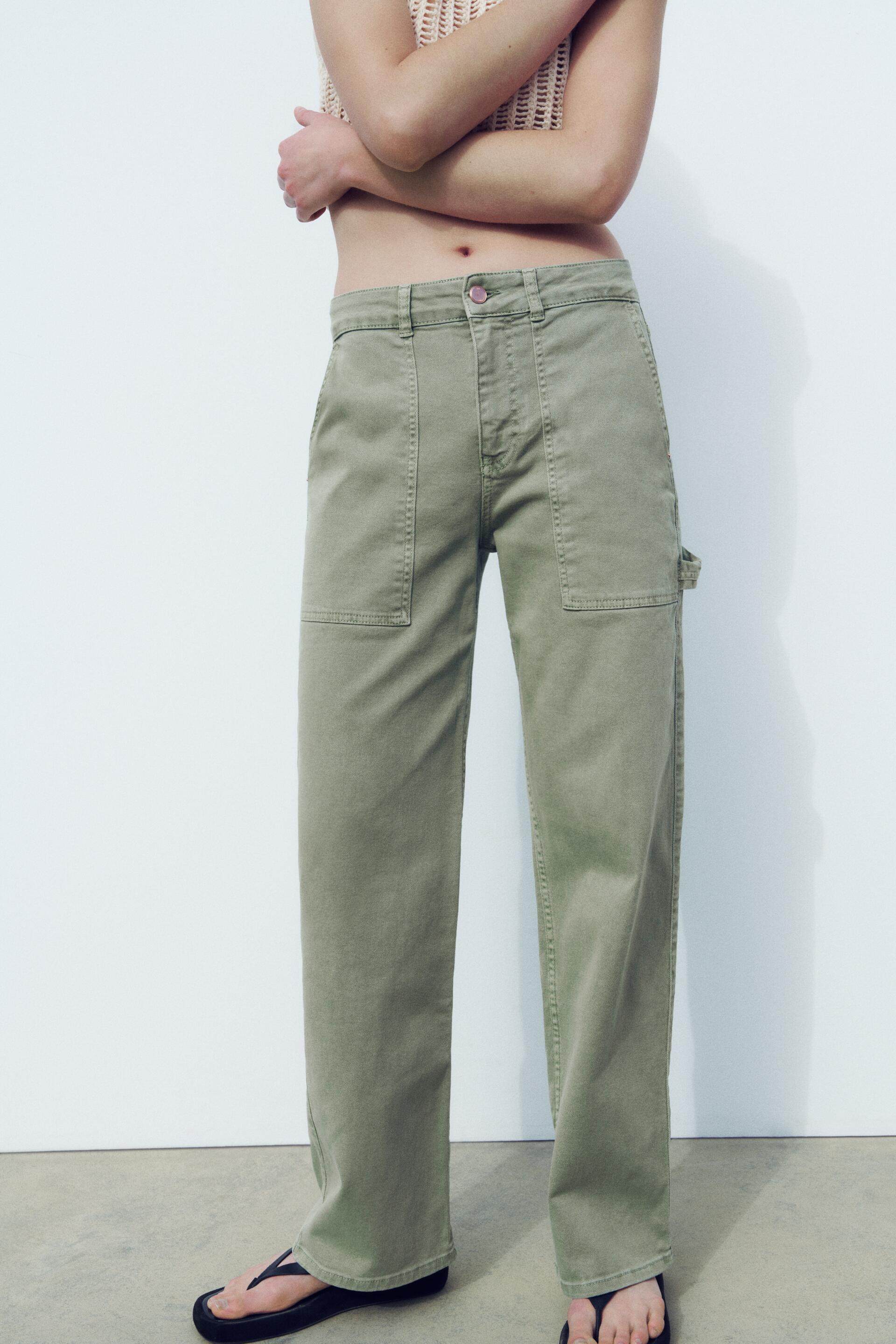

Джинсы женские ZARA 01889023 хаки 38 EU (доставка из-за рубежа), 01889023