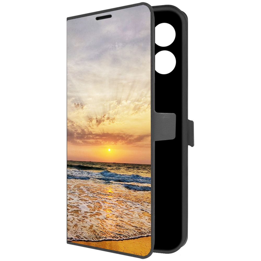 

Чехол-книжка Krutoff Eco Book для Oppo A18 Индия, Пляжи Гоа (черный)
