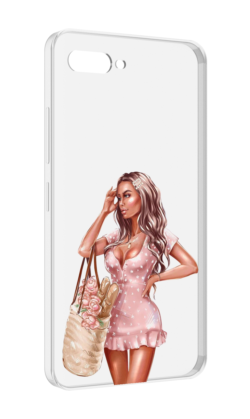 Чехол MyPads Девушка-в-мини-платье женский для ITEL A25 / ITEL A25 Pro / ITEL A35