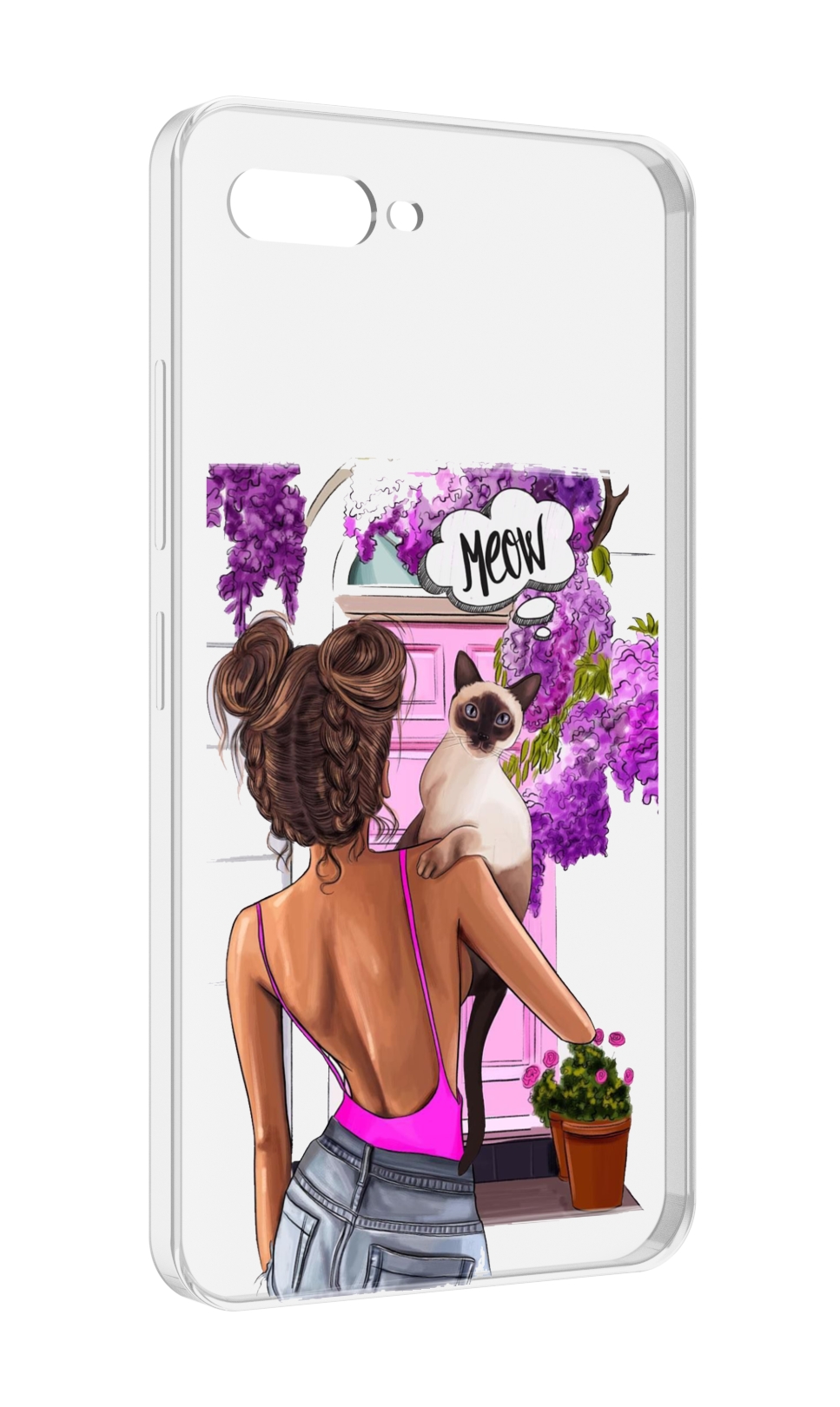 

Чехол MyPads Девушка-с-котиком женский для ITEL A25 / ITEL A25 Pro / ITEL A35, Прозрачный, Tocco