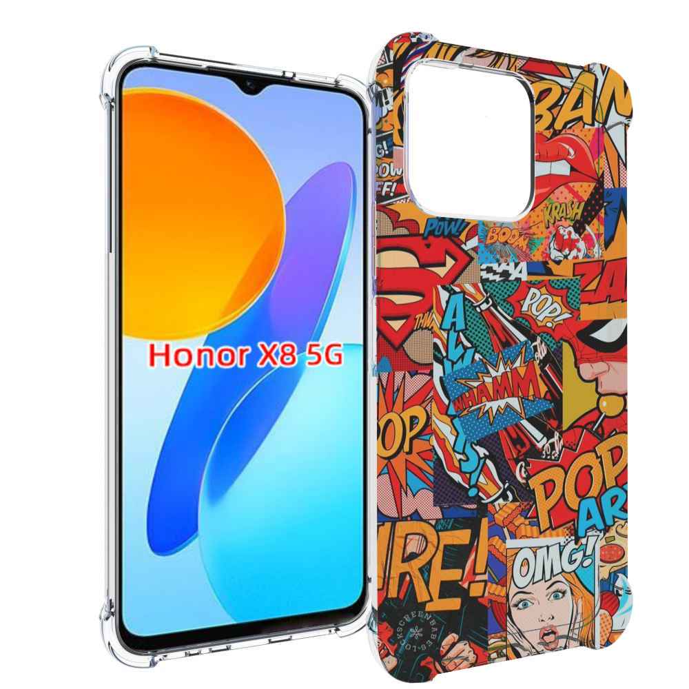 

Чехол MyPads Фон для Honor X8 5G, Прозрачный, Tocco