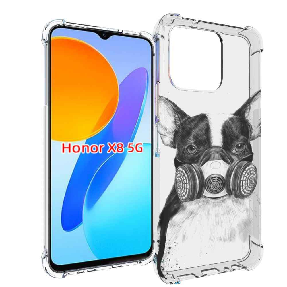 

Чехол MyPads Французский бульдог для Honor X8 5G, Прозрачный, Tocco