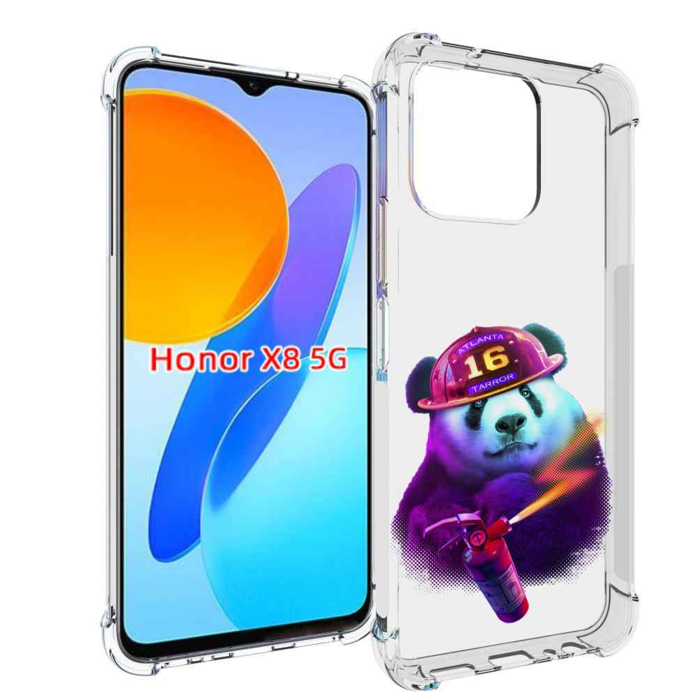 

Чехол MyPads Яркая панда детский для Honor X8 5G, Прозрачный, Tocco