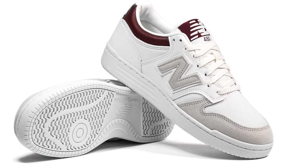 

Кеды мужские New Balance BB480 белые 10 US, Белый, BB480