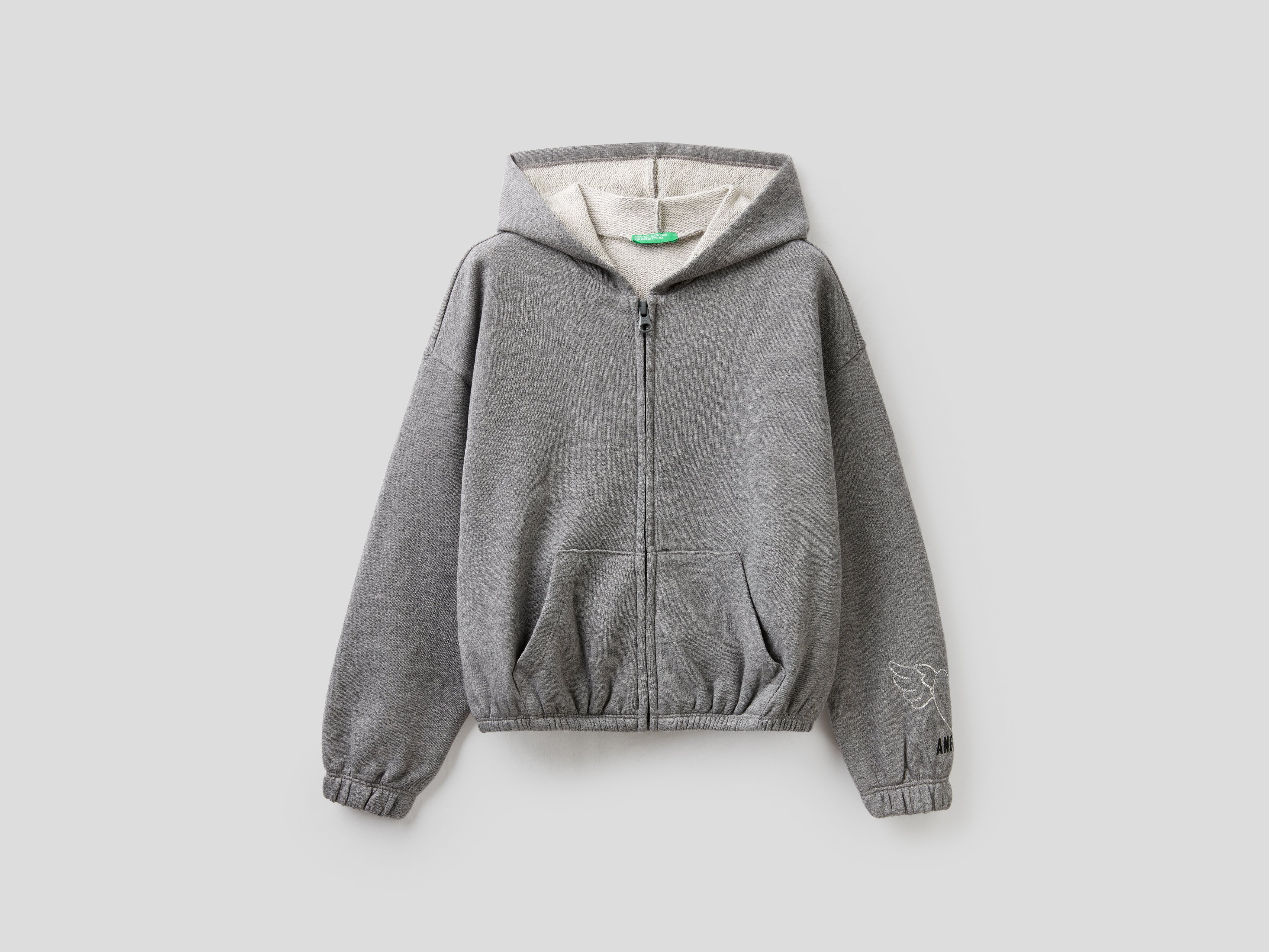 фото Толстовка для девочек benetton цв. серый р.110 united colors of benetton