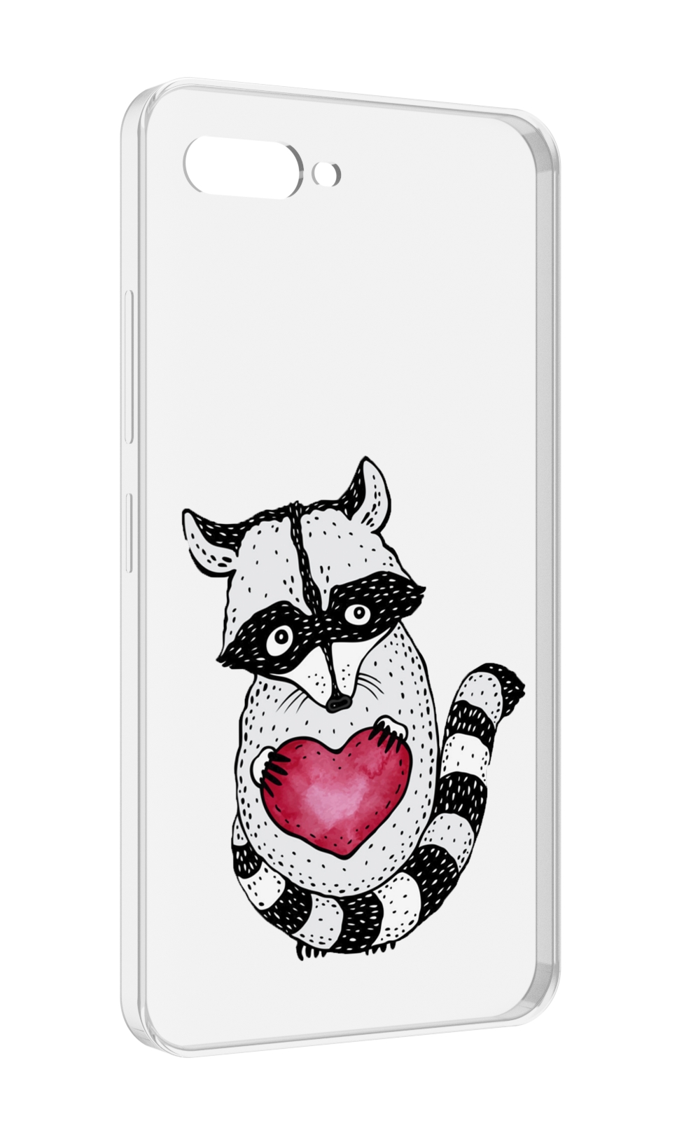 

Чехол MyPads Енот с сердечком для ITEL A25 / ITEL A25 Pro / ITEL A35, Прозрачный, Tocco