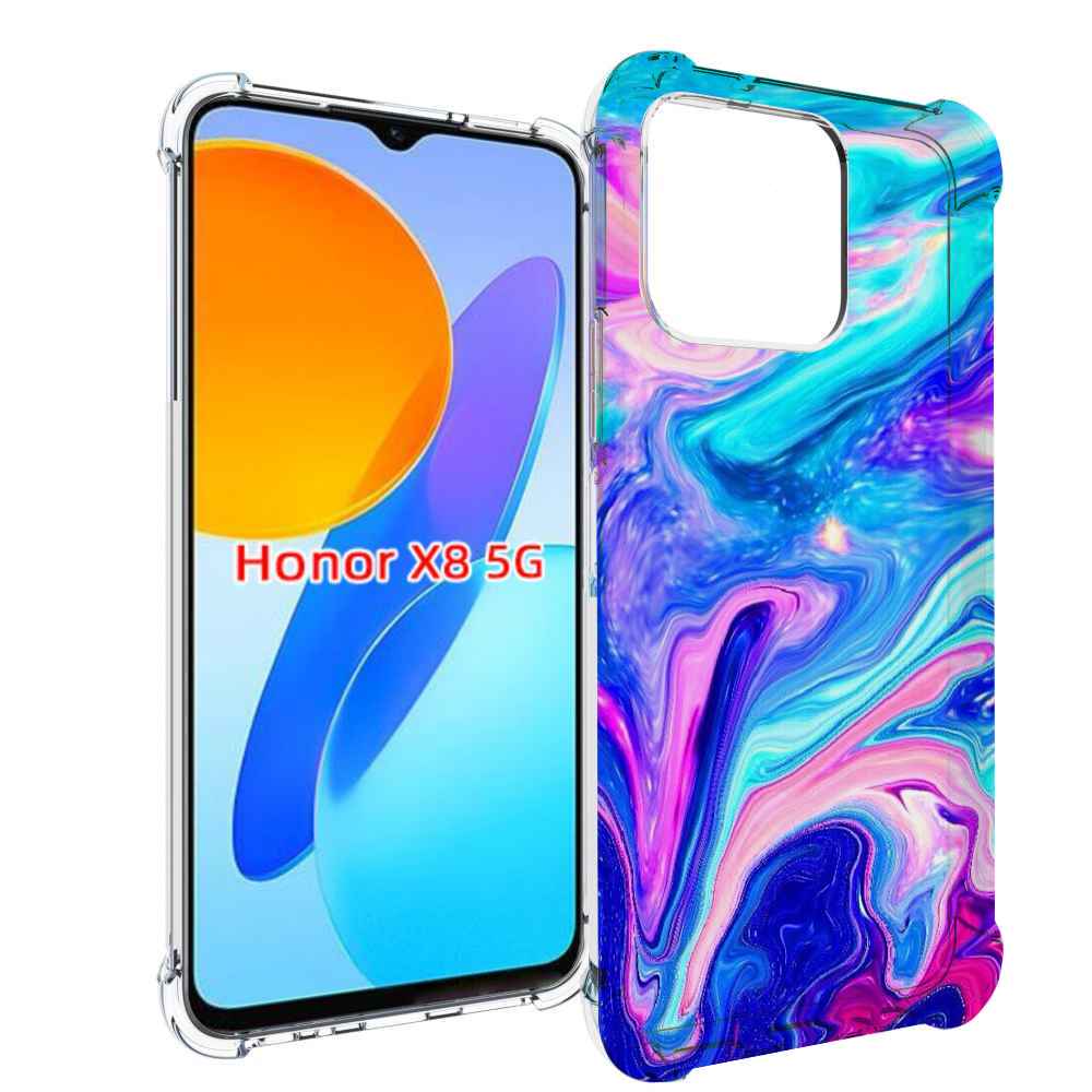 

Чехол MyPads акварельные-краски для Honor X8 5G, Прозрачный, Tocco