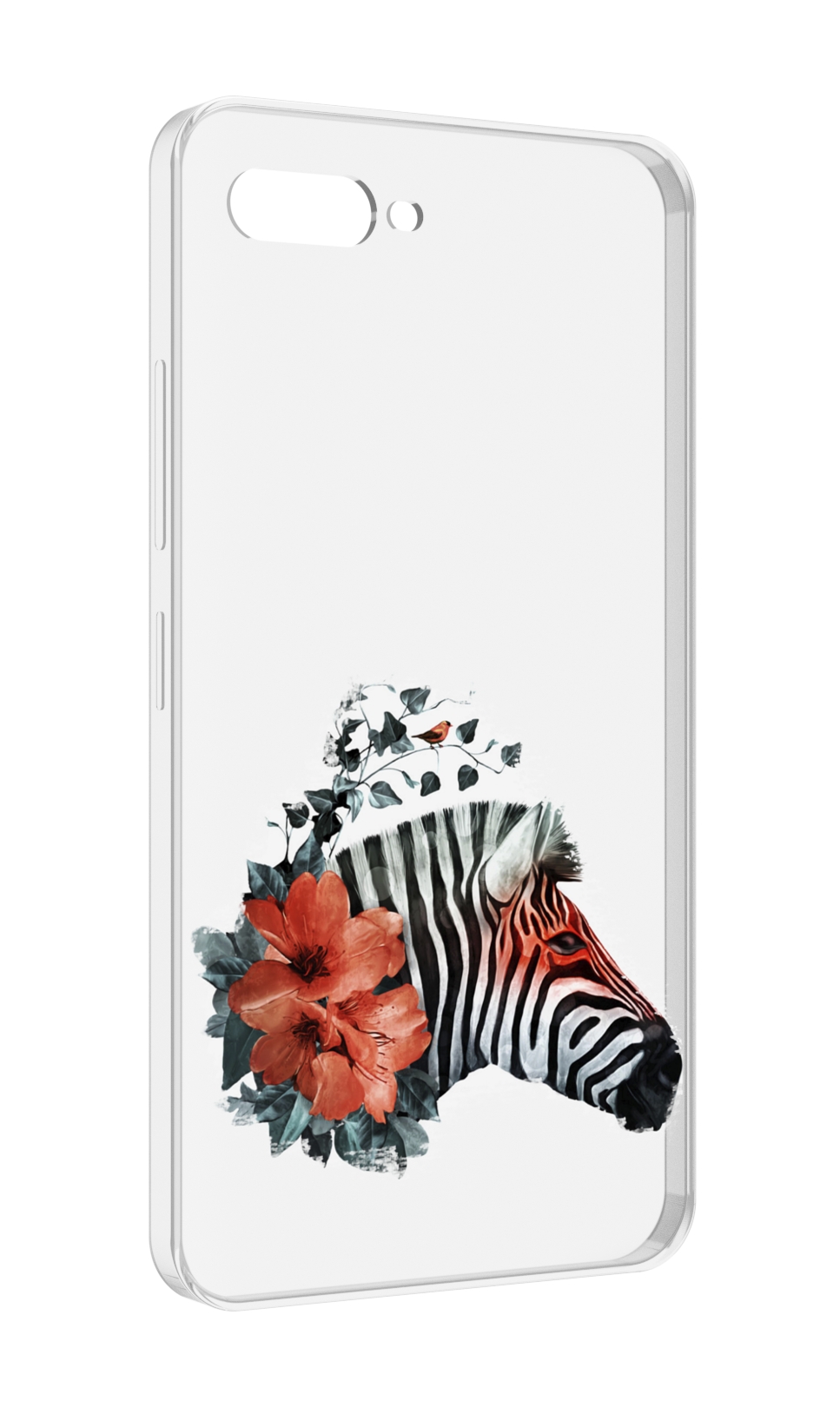 

Чехол MyPads Зебра с цветами для ITEL A25 / ITEL A25 Pro / ITEL A35, Прозрачный, Tocco