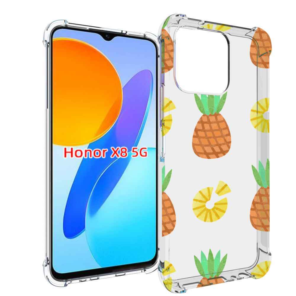 

Чехол MyPads ананасики для Honor X8 5G, Прозрачный, Tocco