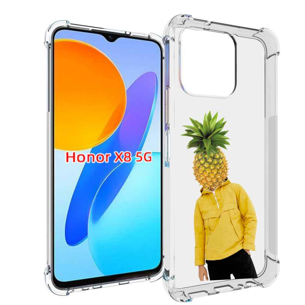

Чехол MyPads ананасовая-голова для Honor X8 5G, Прозрачный, Tocco