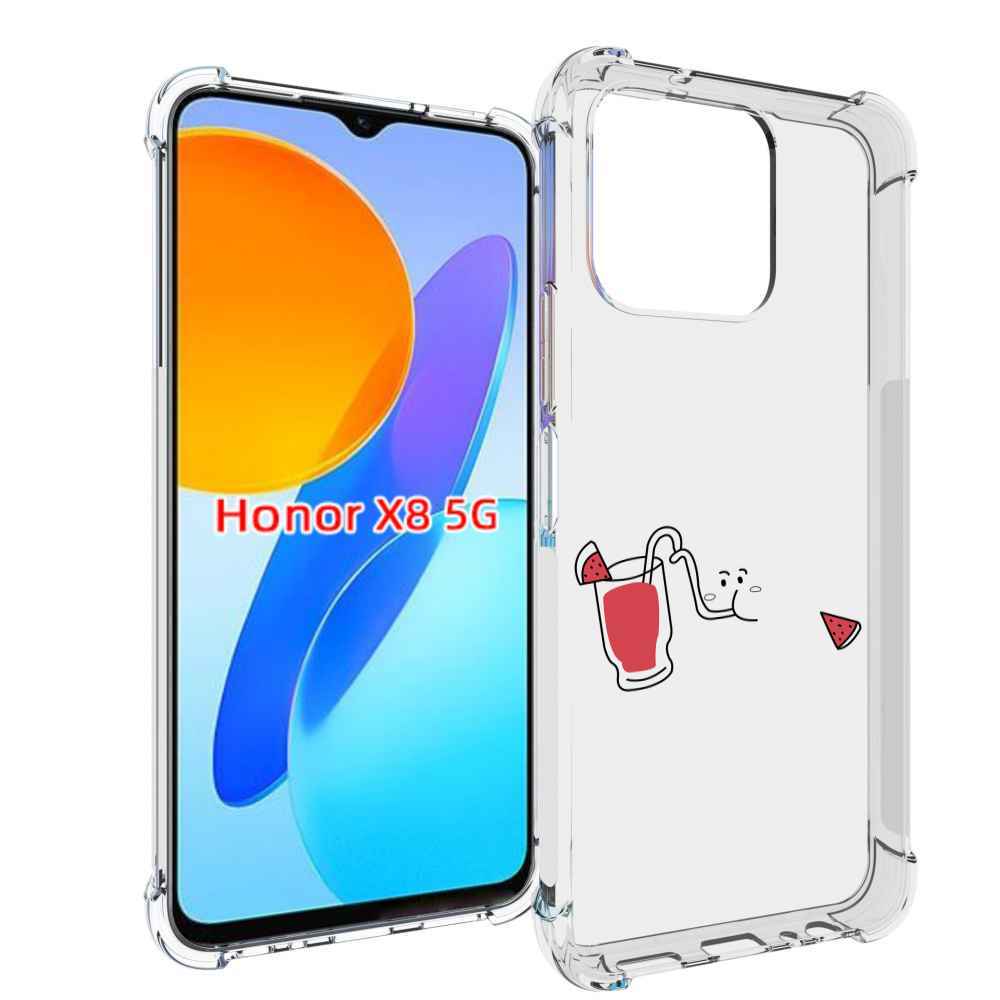 

Чехол MyPads арбузный-напиток для Honor X8 5G, Прозрачный, Tocco