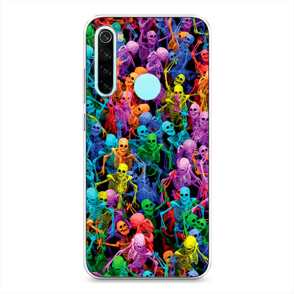 

Чехол на Xiaomi Redmi Note 8 "Вечеринка скелетов", Фиолетовый;желтый;оранжевый, 36550-6