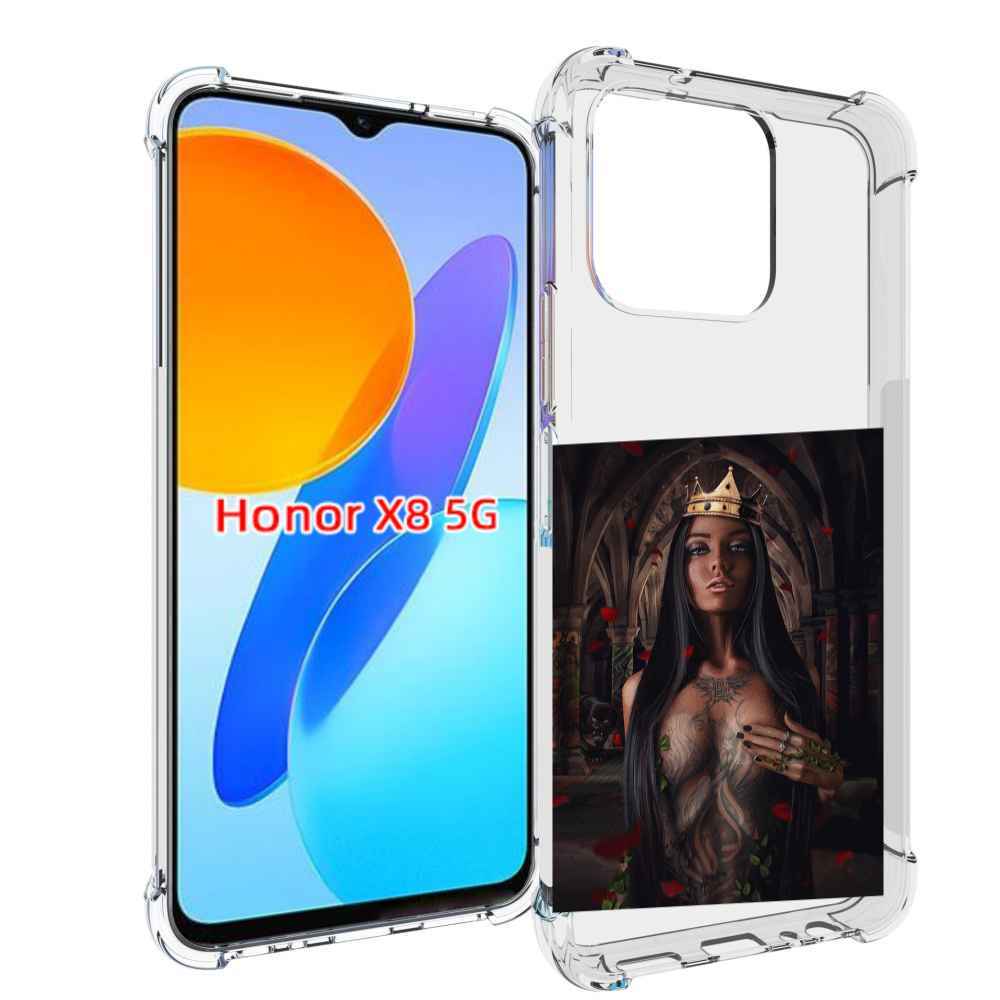 

Чехол MyPads багровый-пик для Honor X8 5G, Прозрачный, Tocco