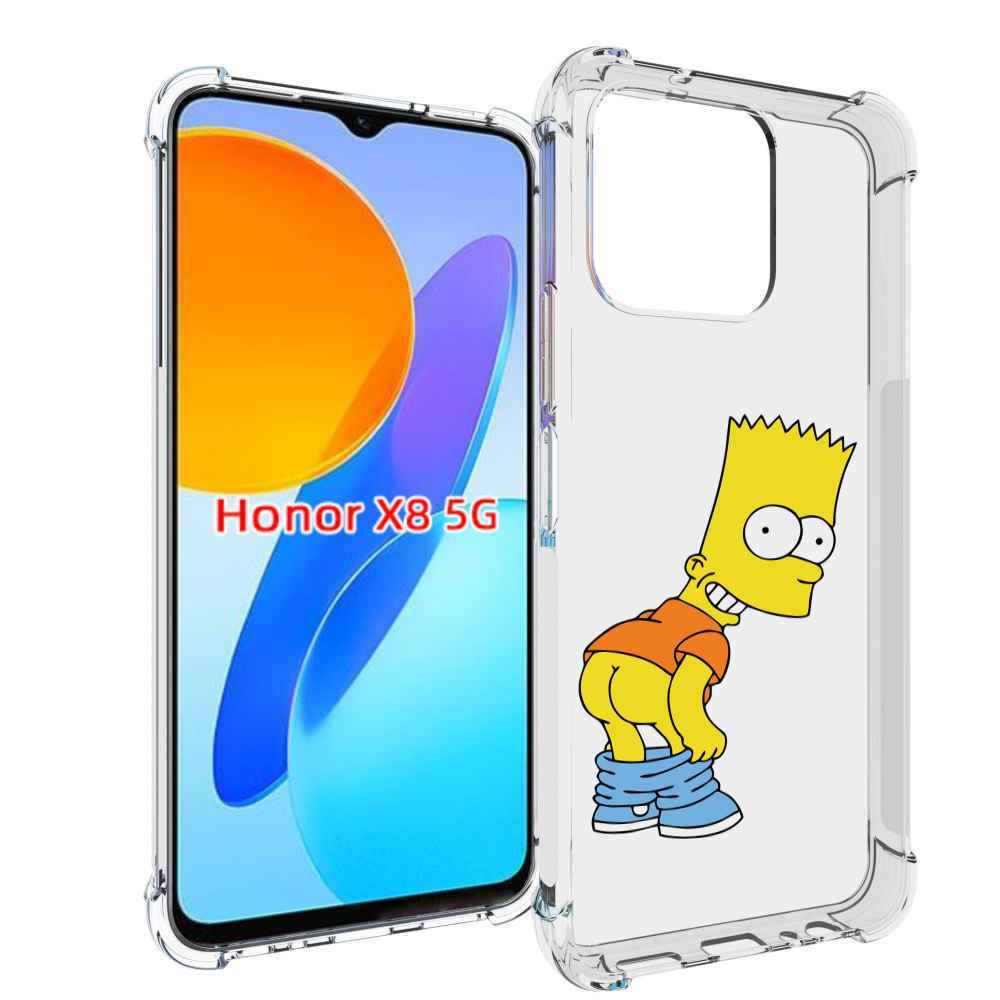 

Чехол MyPads барт-симпсон-довольный для Honor X8 5G, Прозрачный, Tocco