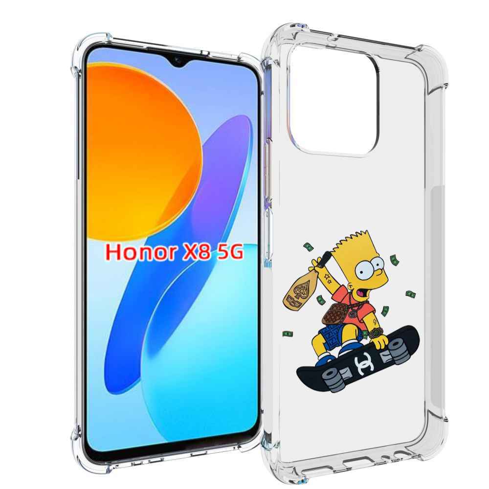 

Чехол MyPads барт-скейтер детский для Honor X8 5G, Прозрачный, Tocco