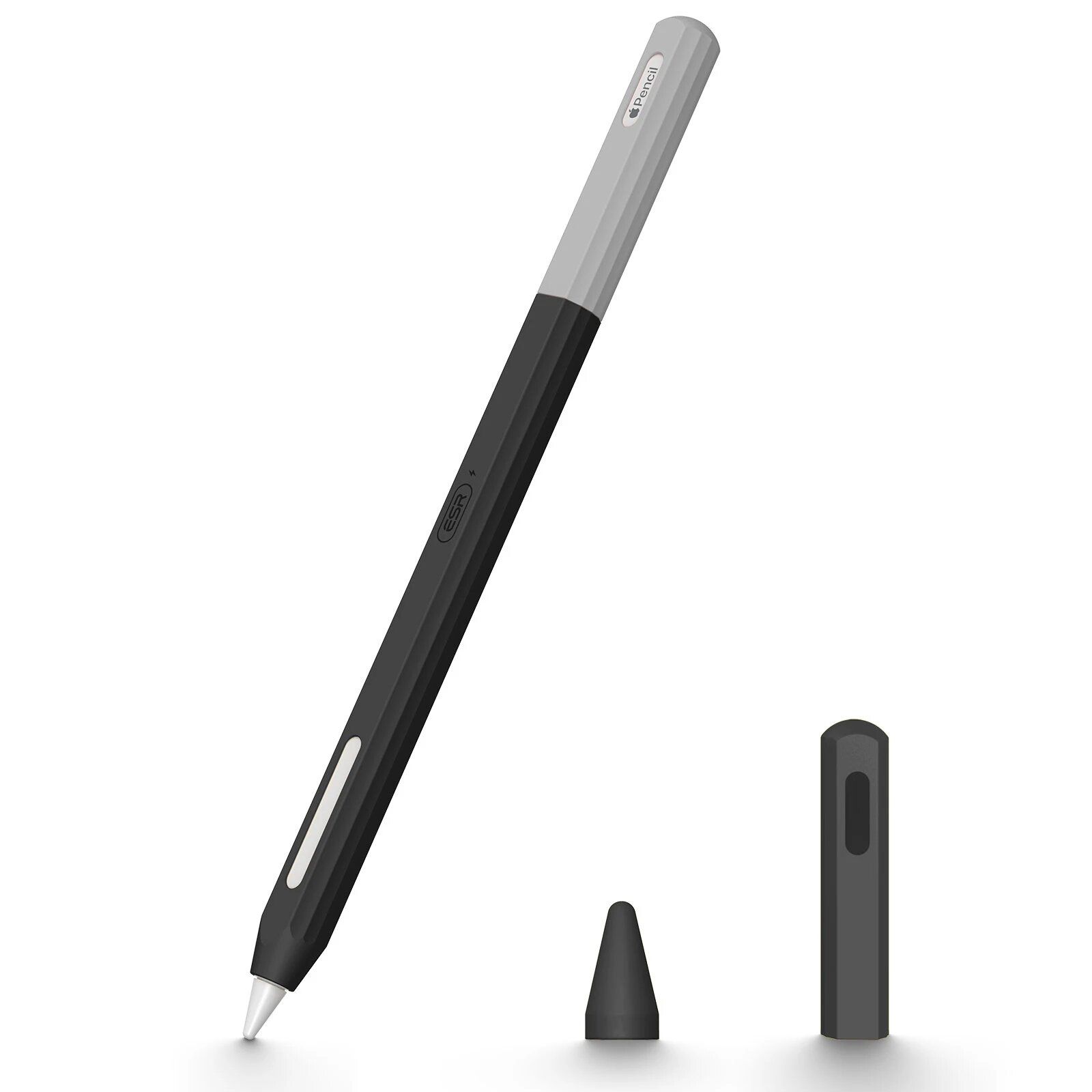 

Чехол ESR Pencil Cover силиконовый для Apple Pencil 2 - черный с серым, Серый, Skinny Cover 2