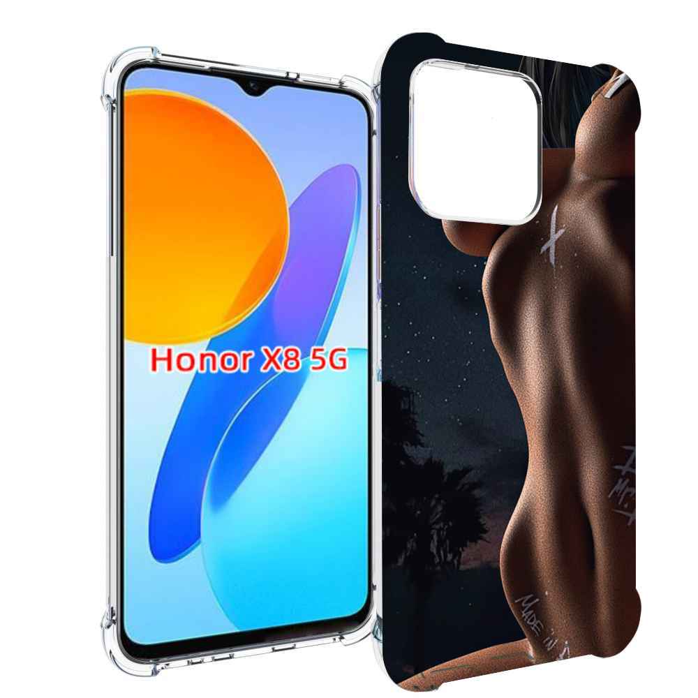 

Чехол MyPads белые-татуировки-на-теле для Honor X8 5G, Прозрачный, Tocco