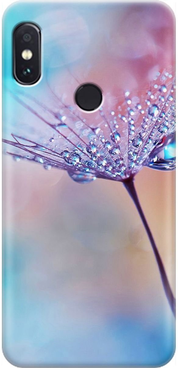 

Чехол на Xiaomi Redmi Note 5 "Капелька на одуванчике", Голубой;розовый, 1619
