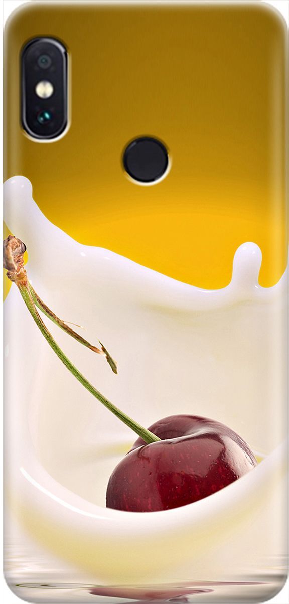 

Чехол на Xiaomi Redmi Note 5 "Ягода в молоке", Белый;желтый, 2055
