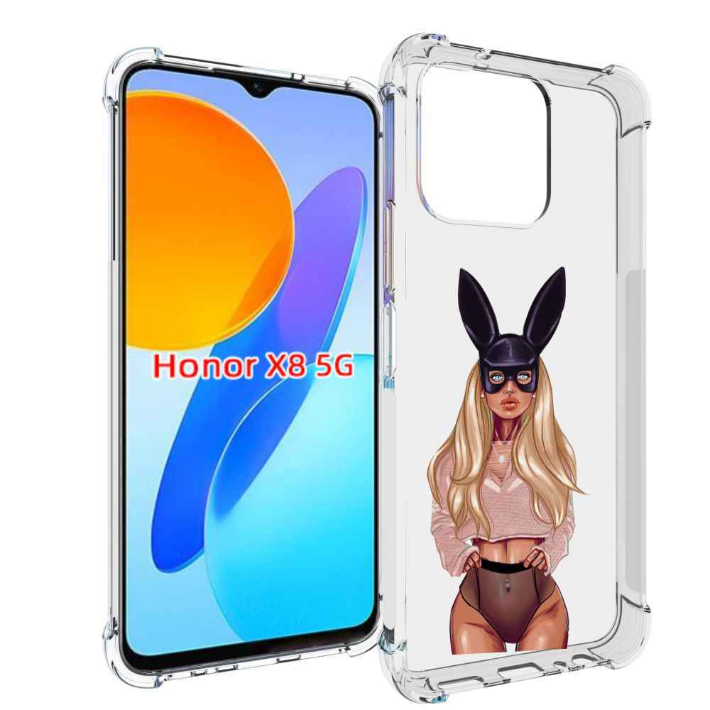 

Чехол MyPads блондинка-с-ушками женский для Honor X8 5G, Прозрачный, Tocco