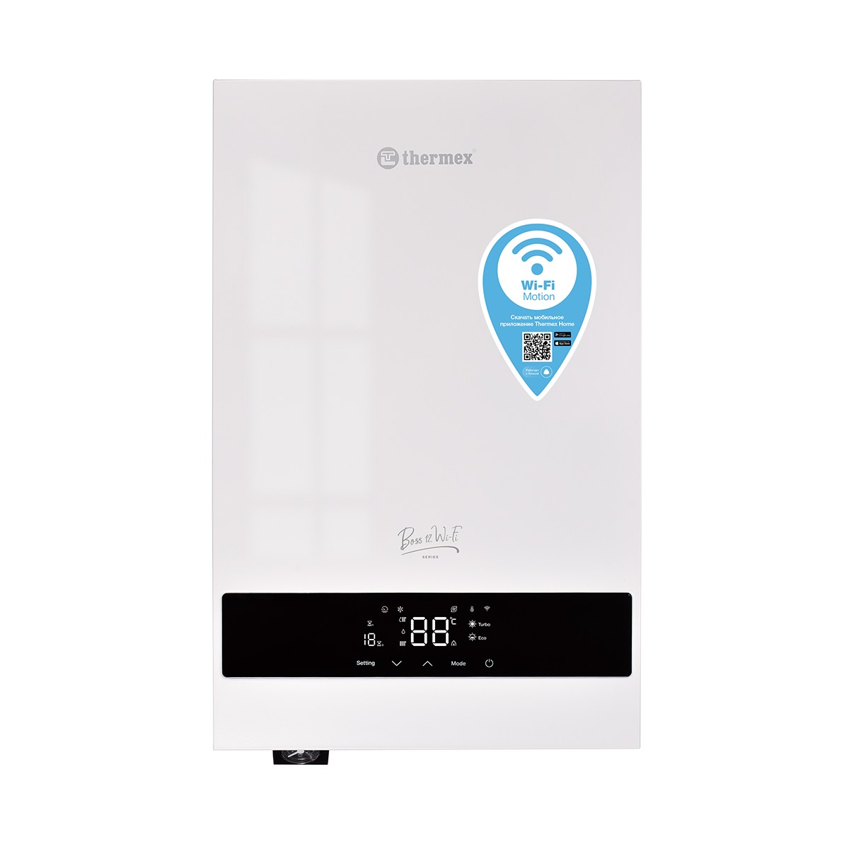 

Элеткрический котёл THERMEX Boss 12 Wi-Fi (White), Boss 12 Wi-Fi (White)