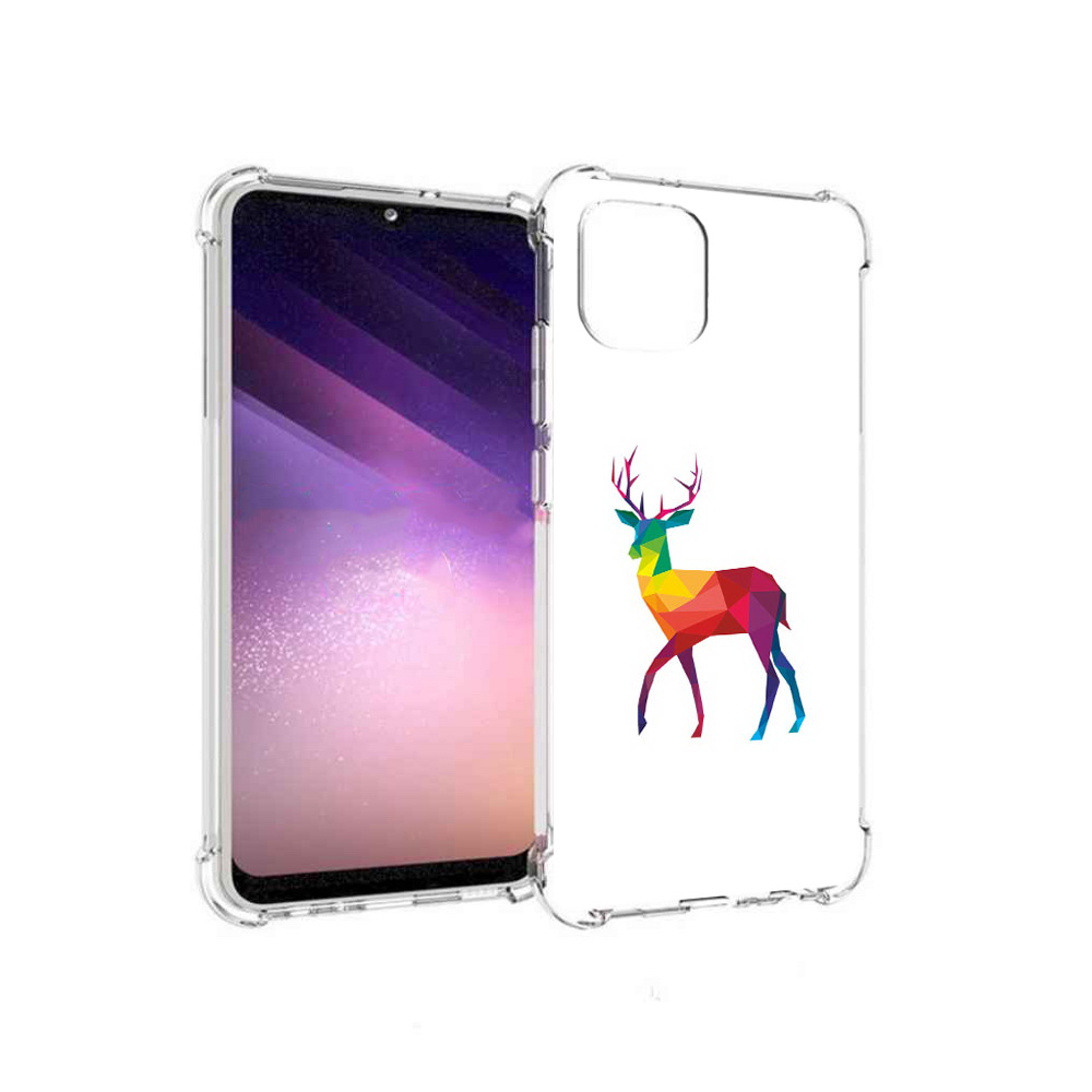 

Чехол MyPads Tocco для Samsung Galaxy A03 геометрический олень (PT226903.537.286), Прозрачный, Tocco