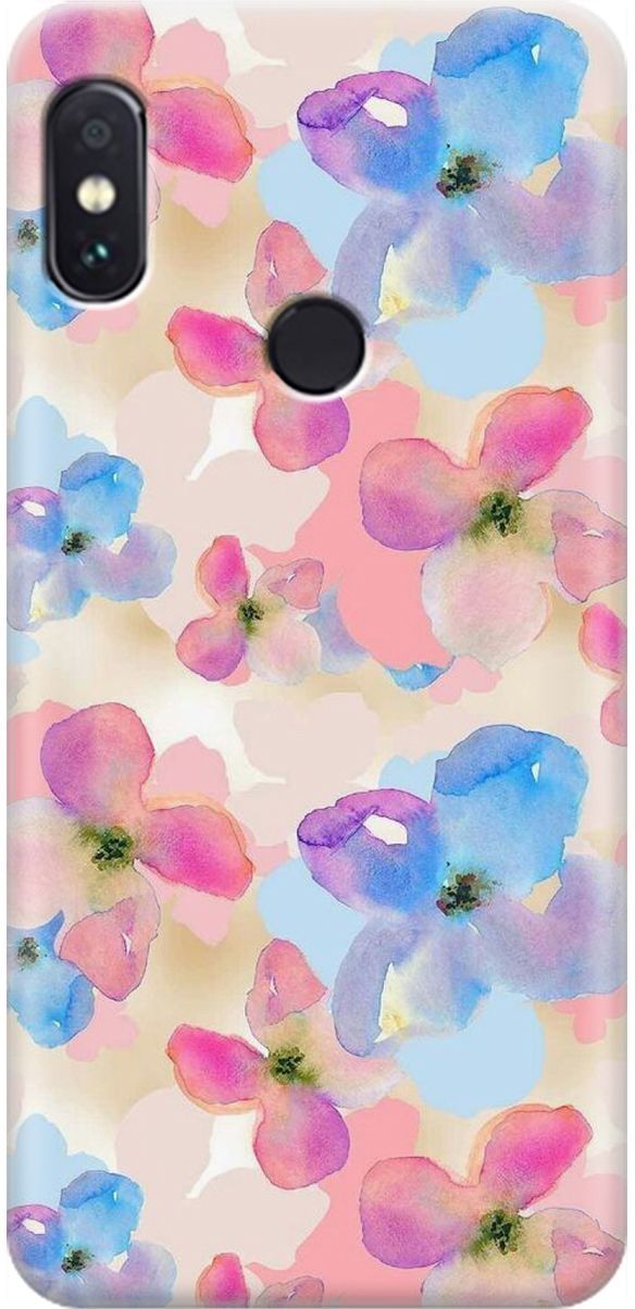 

Чехол на Xiaomi Redmi Note 5 "Фиалки акварелью", Голубой;оранжевый, 1619
