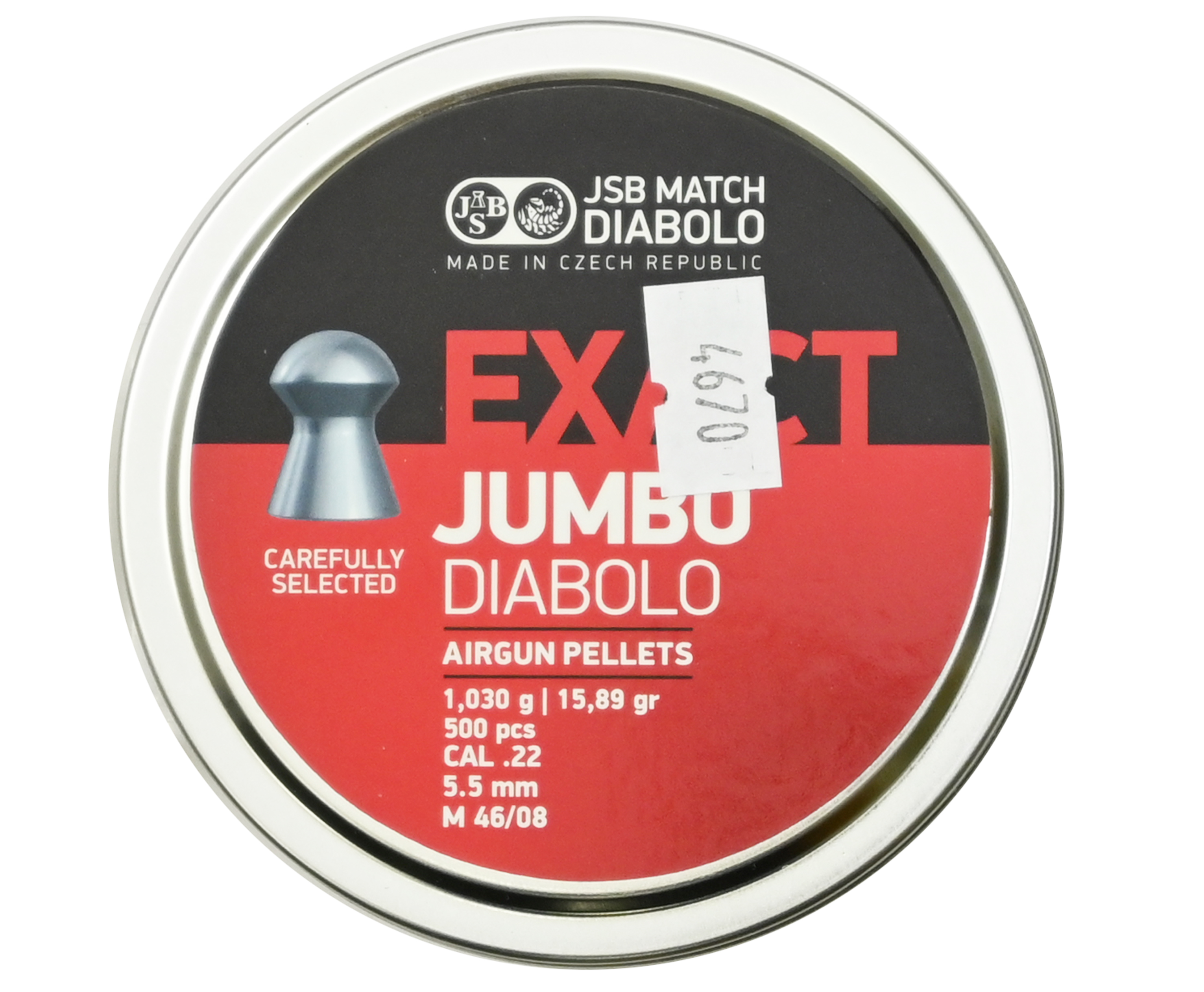 Пули пневматические JSB Exact Jumbo 5.5 мм 500 шт, 1.03 г