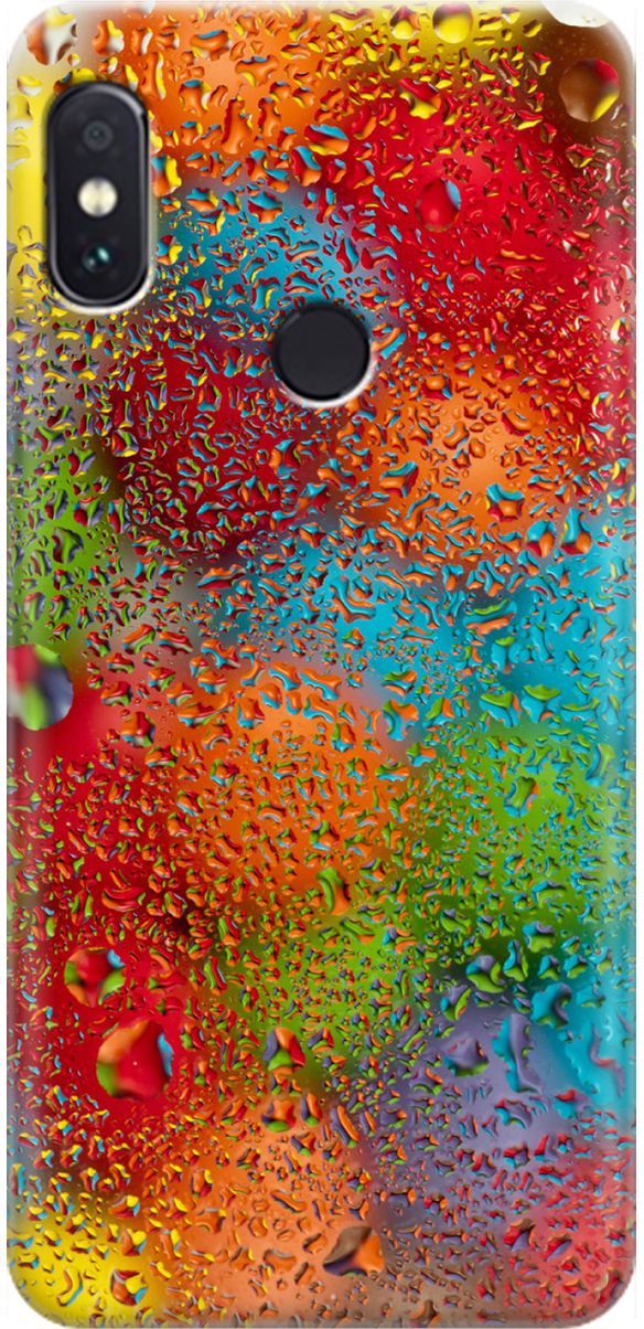 

Чехол на Xiaomi Redmi Note 5 "Капли и разноцветные шары", Голубой;зеленый, 1619