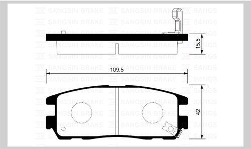 

Комплект тормозных колодок Sangsin brake SP2089