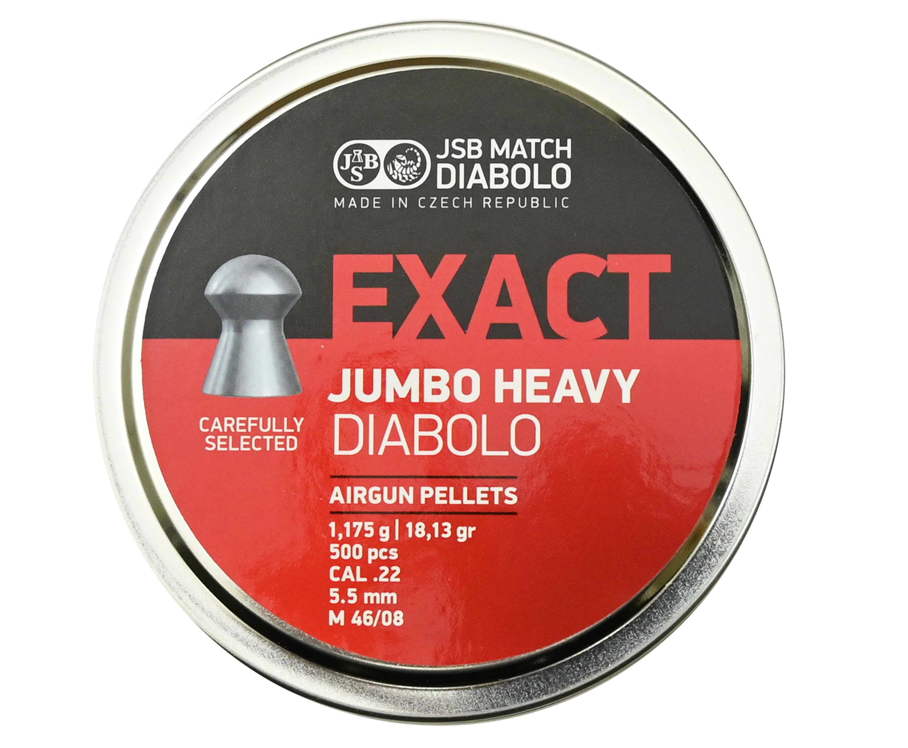 Пули пневматические JSB Heavy Exact Jumbo 5.5 мм 500 шт, 1.175 г