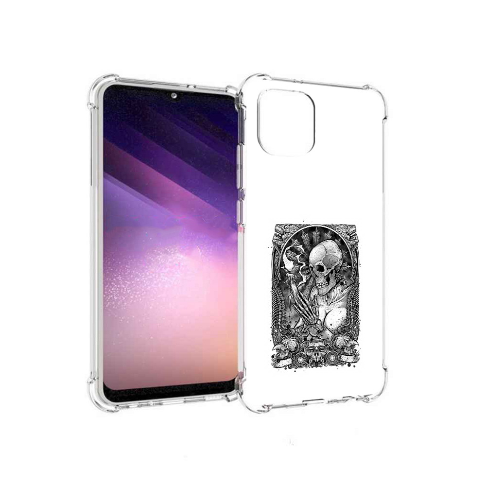 

Чехол MyPads Tocco для Samsung Galaxy A03 девушка скелет (PT226903.537.316), Прозрачный, Tocco