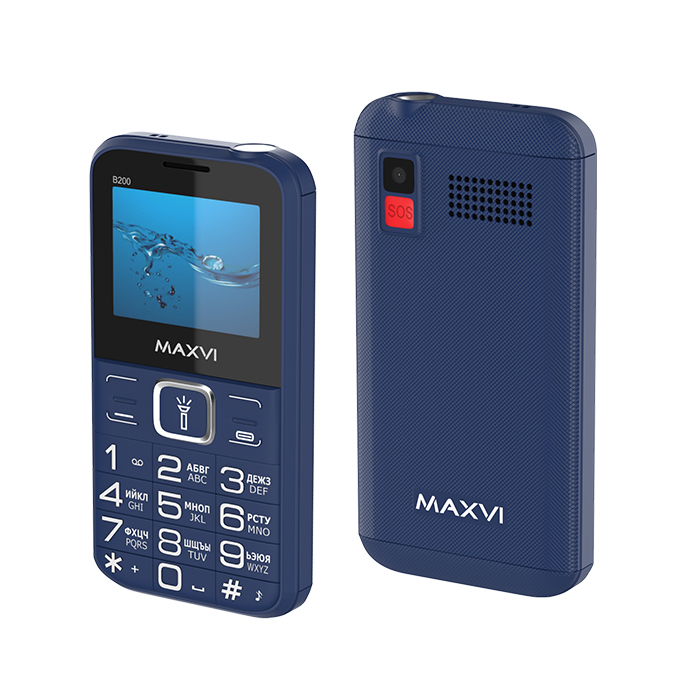 

Мобильный телефон Maxvi B200 Синий (4620039115757), B200