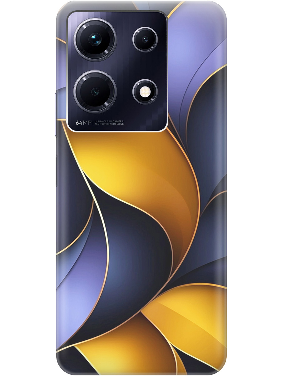 

Силиконовый чехол на Infinix Note 30 с принтом "Желто-сиреневые изгибы", Прозрачный;желтый;фиолетовый, 773943731