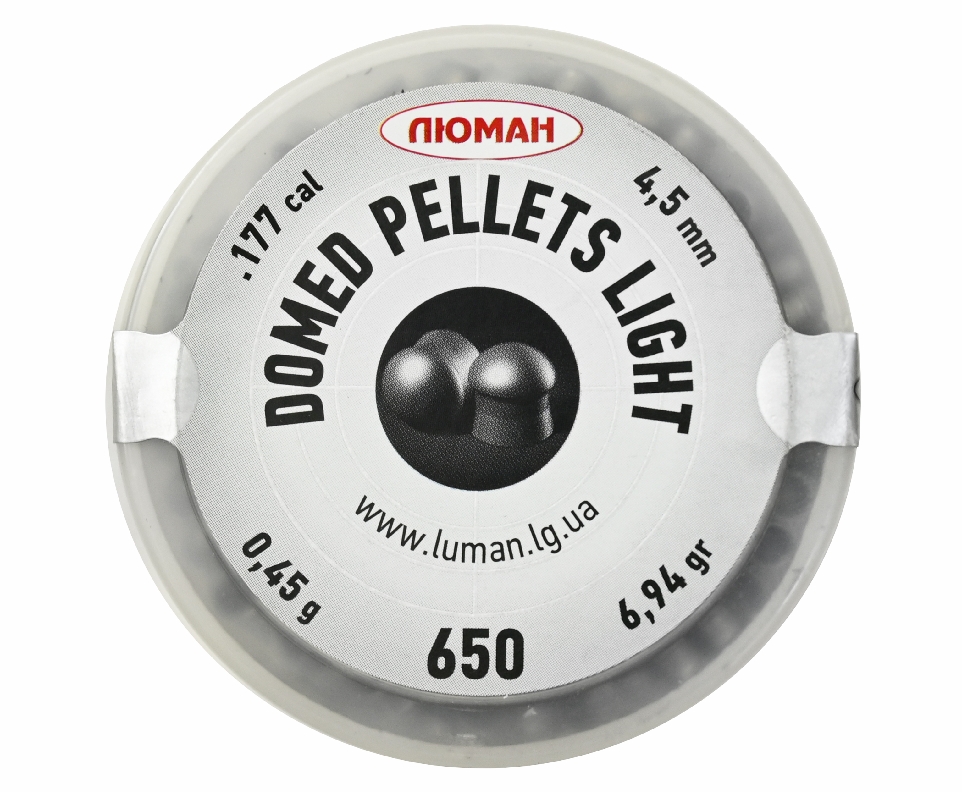 Пули пневматические Люман Domed Pellets Light 4.5 мм 650 шт, 0.45 грамм
