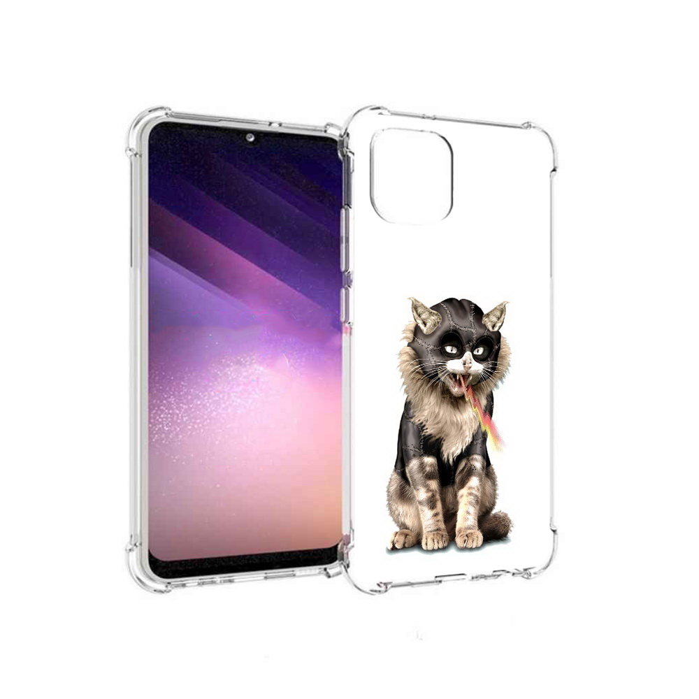 

Чехол MyPads Tocco для Samsung Galaxy A03 дьяволский кот (PT226903.537.341), Прозрачный, Tocco