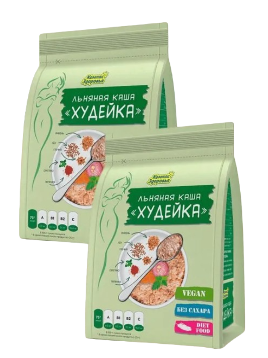 Каша Компас здоровья льняная Худейка, 250 г х 2 шт