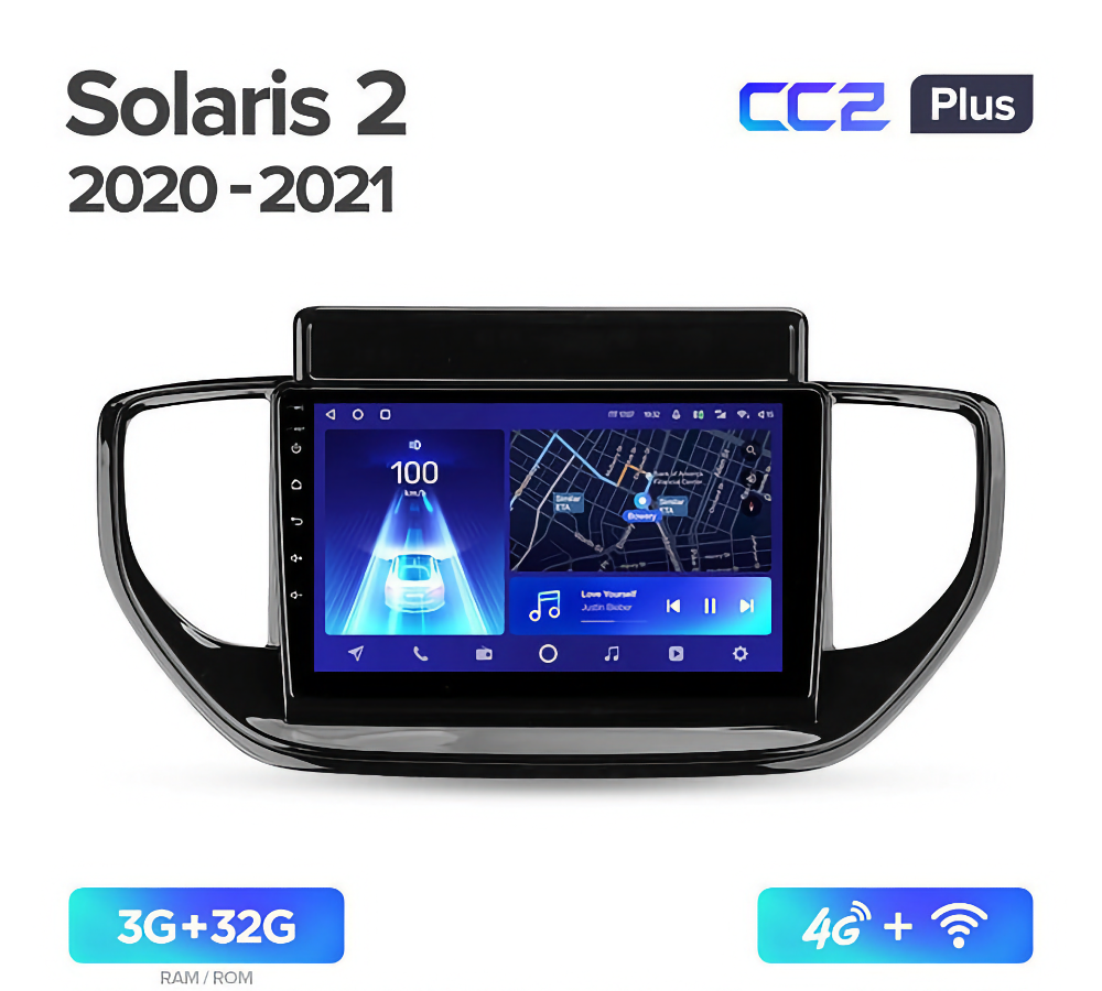 

Автомагнитола Teyes CC2 Plus 4/32 Хендай Солярис 2 Hyundai Solaris 2 2020 - 2021