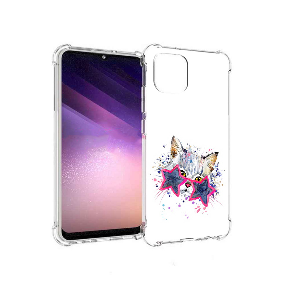 

Чехол MyPads Tocco для Samsung Galaxy A03 звездные очки (PT226903.537.353), Прозрачный, Tocco